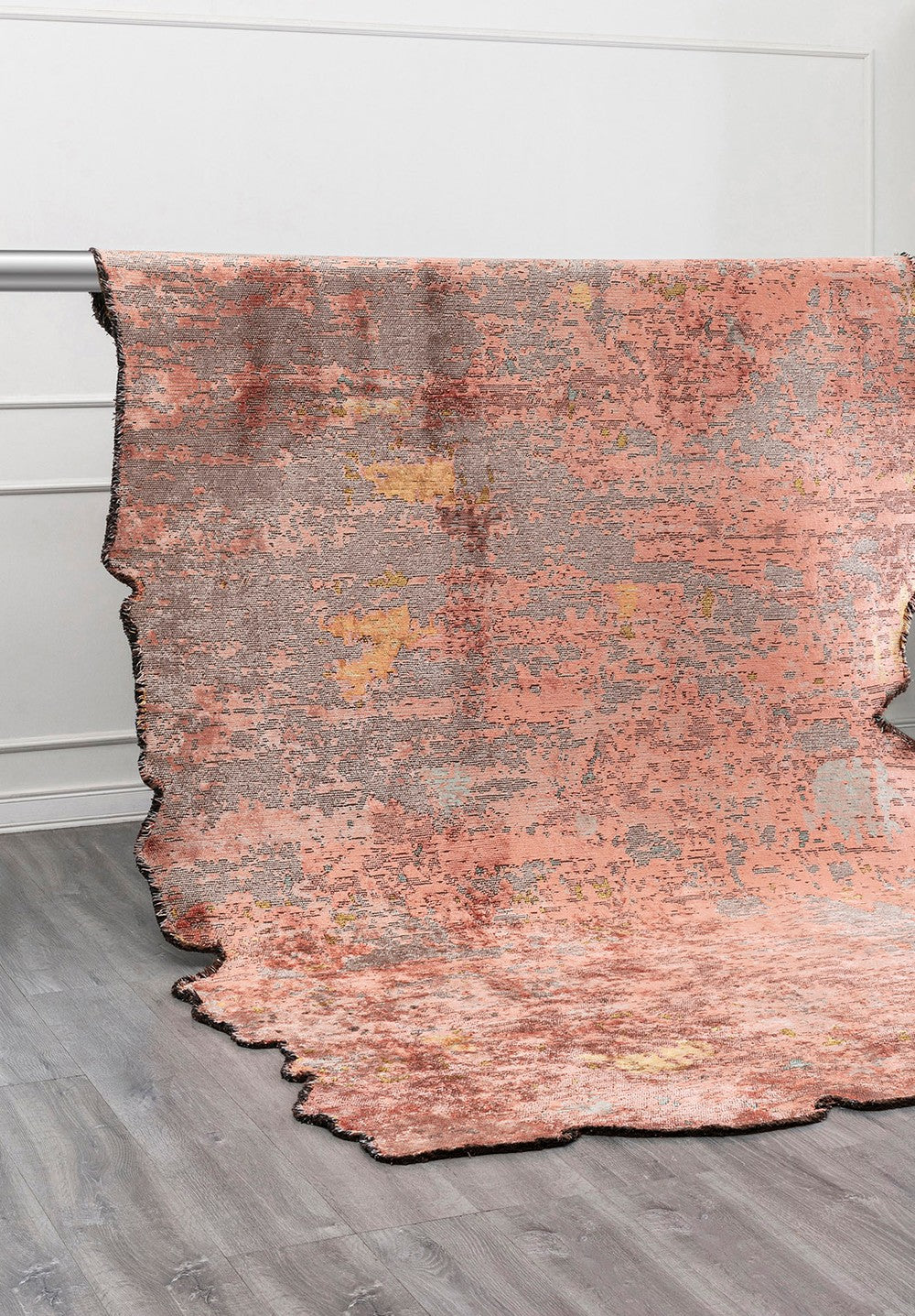 SERENITY STONE - CORAL - LIGHT CORAL - YELLOW - RIVER GREEN - DARK MINK RUG