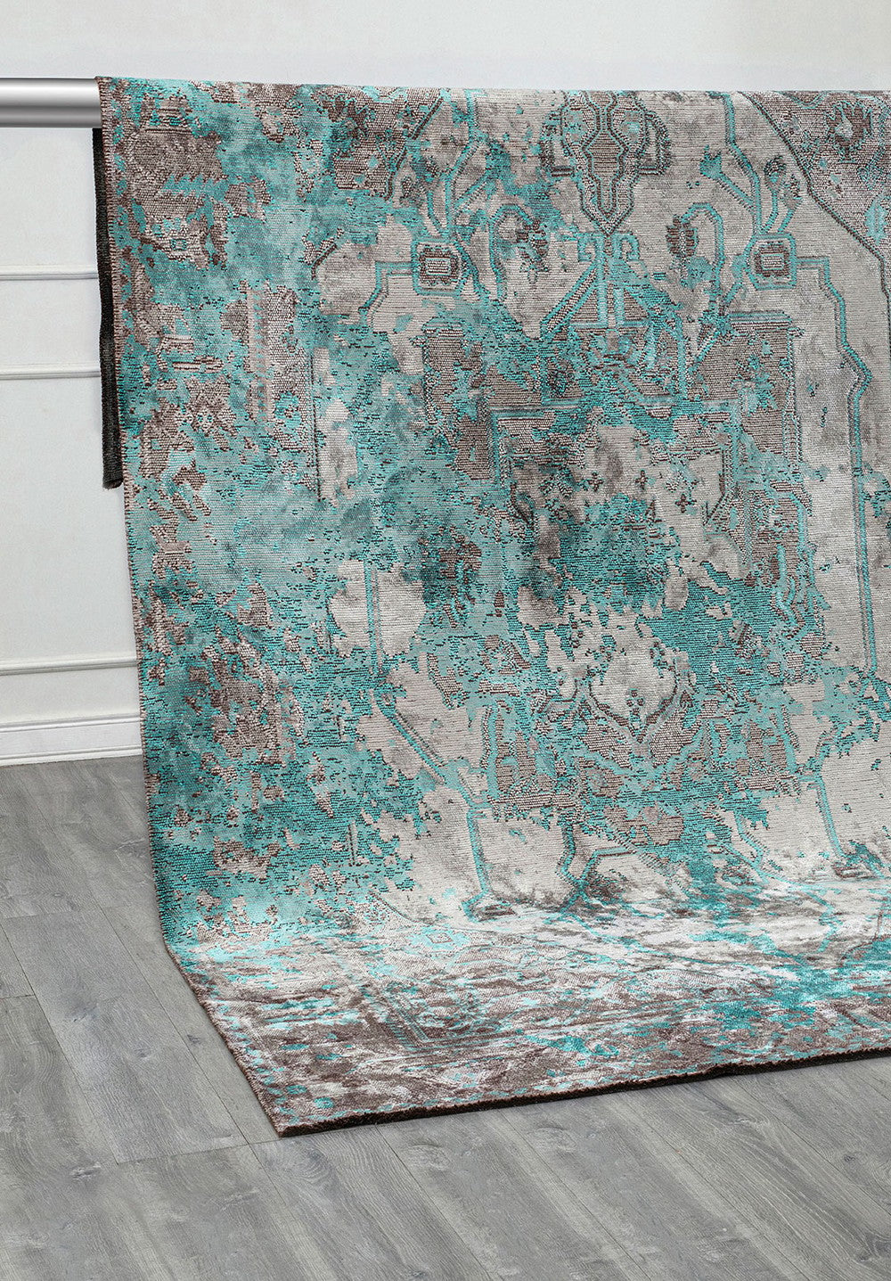 MONARCH ERA TURQUOISE - GREY - LIGHT GREY - DARK GREY RUG